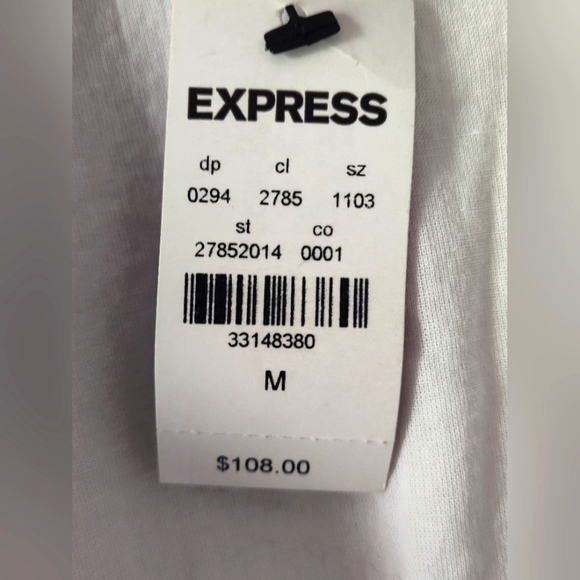 NWT Express Women's White Ruffle Sleeveless Tie Front Maxi Dress | Medium - Picture 5 of 5